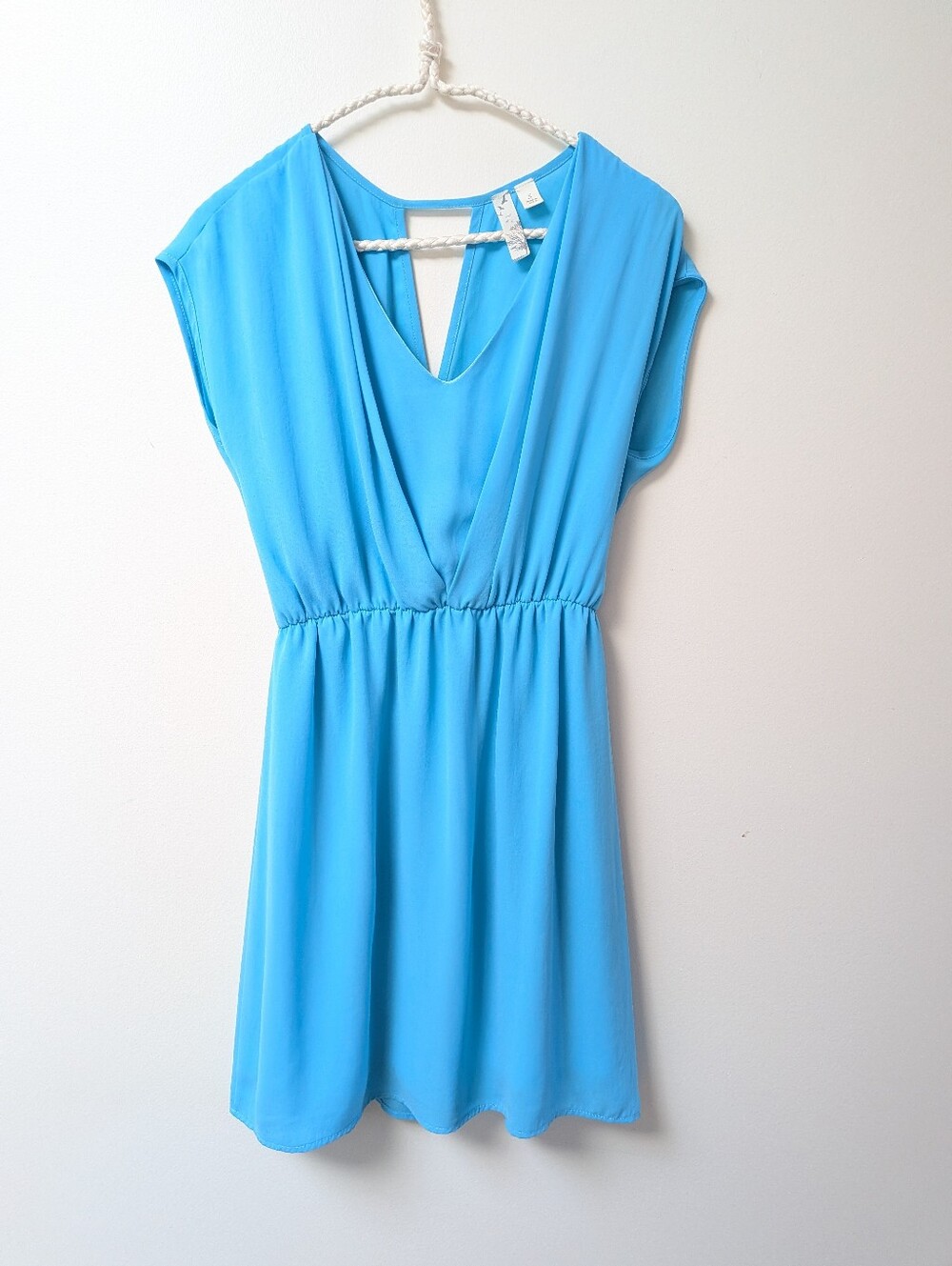 Tiffany Blue Cap Sleeve Mini Dress